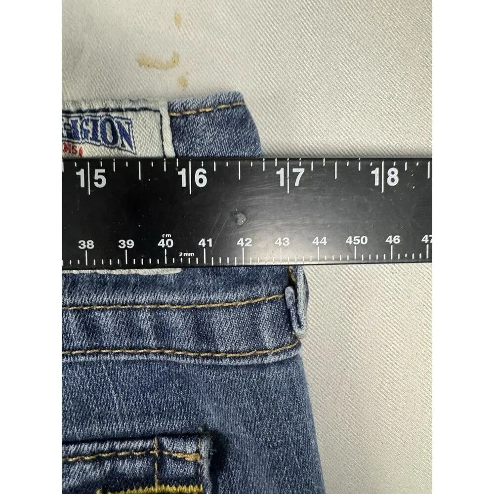True Religion World Tour Straight Jeans Mens 33x32 Made In USA Medium Wash Denim